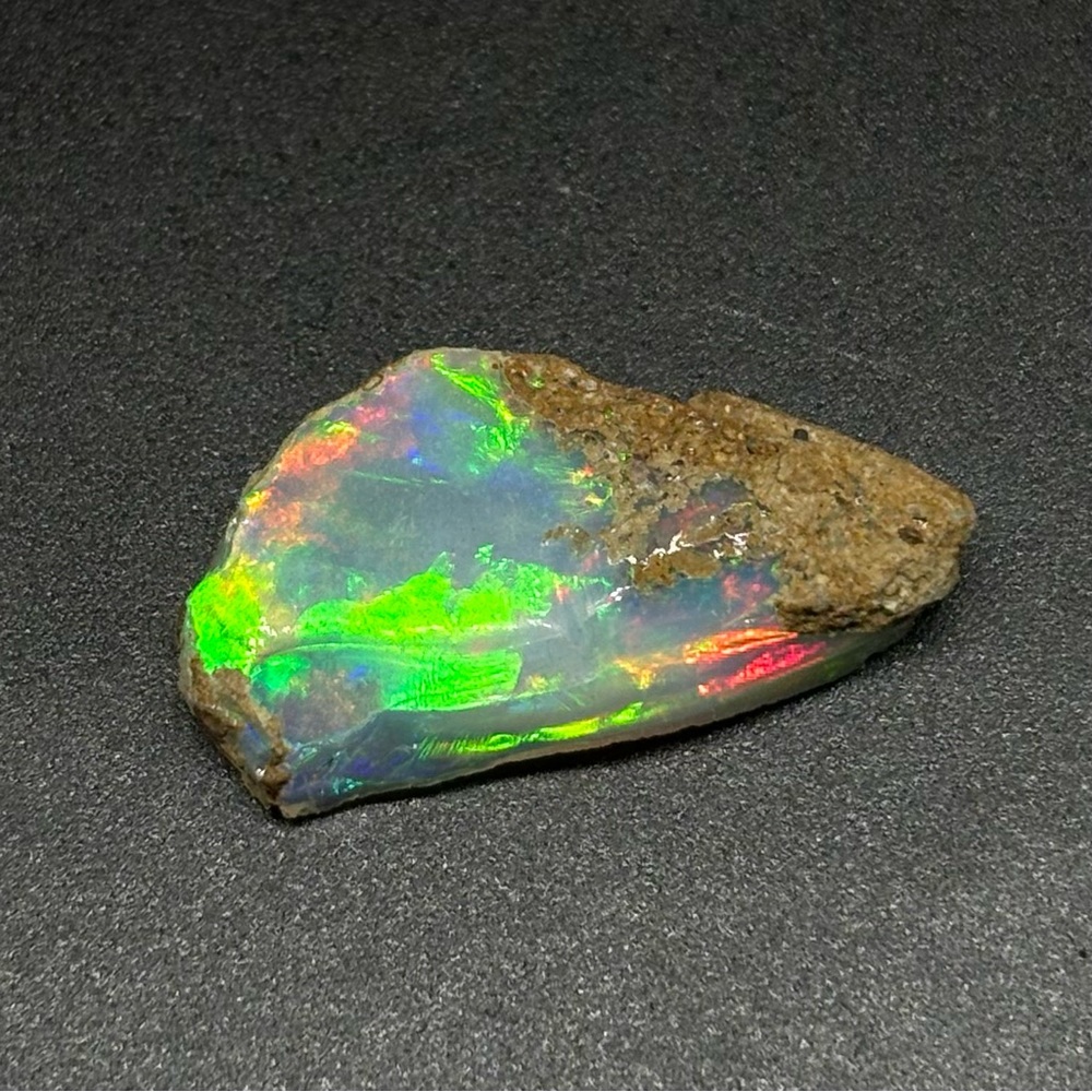 Big Broad Flash Color Splash Welo Ethiopian Single Select Rough Opal